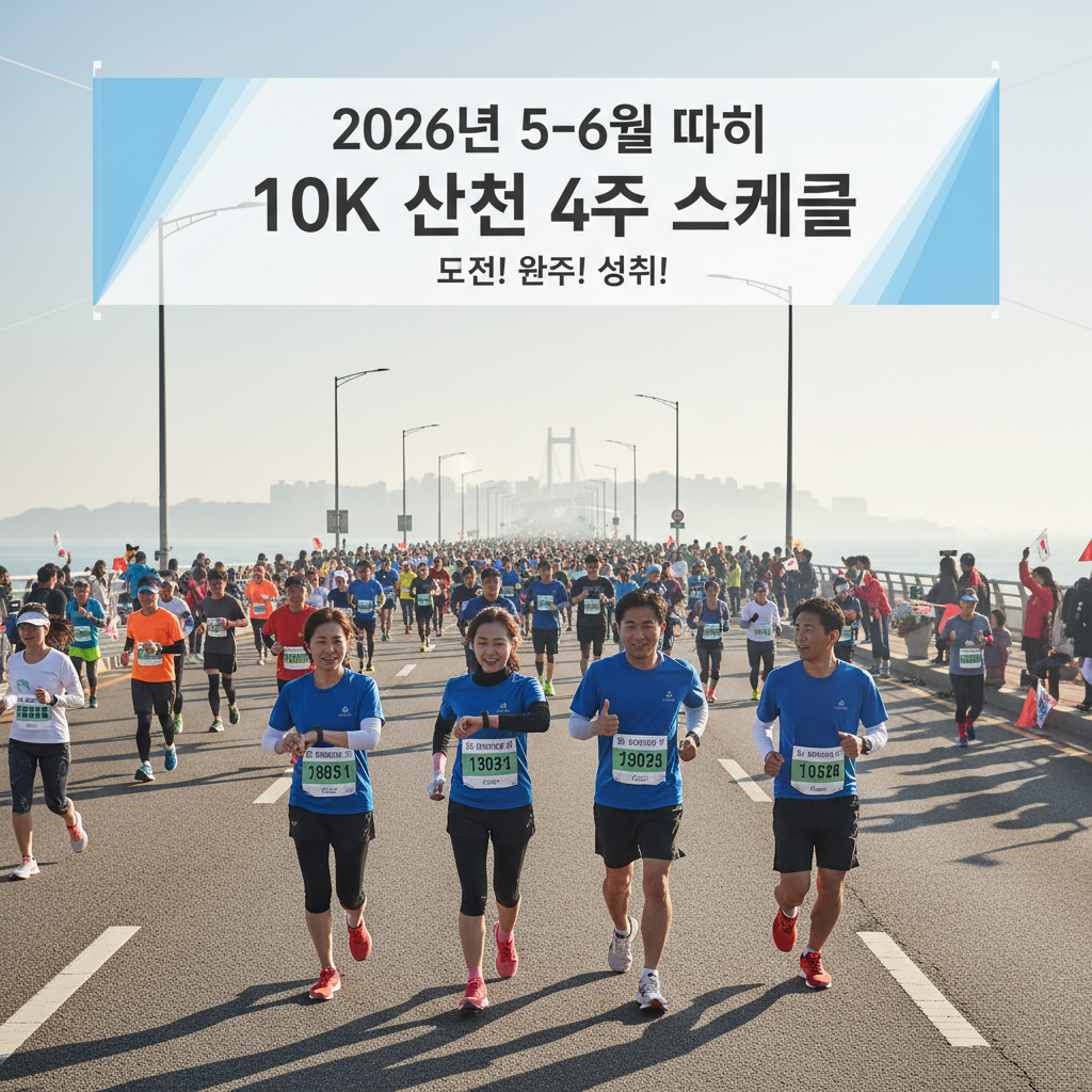 2026년 5-6월 5K에서 10K 늘리기 - 부상 없이 완주하는 초보 러너 4주 훈련법
