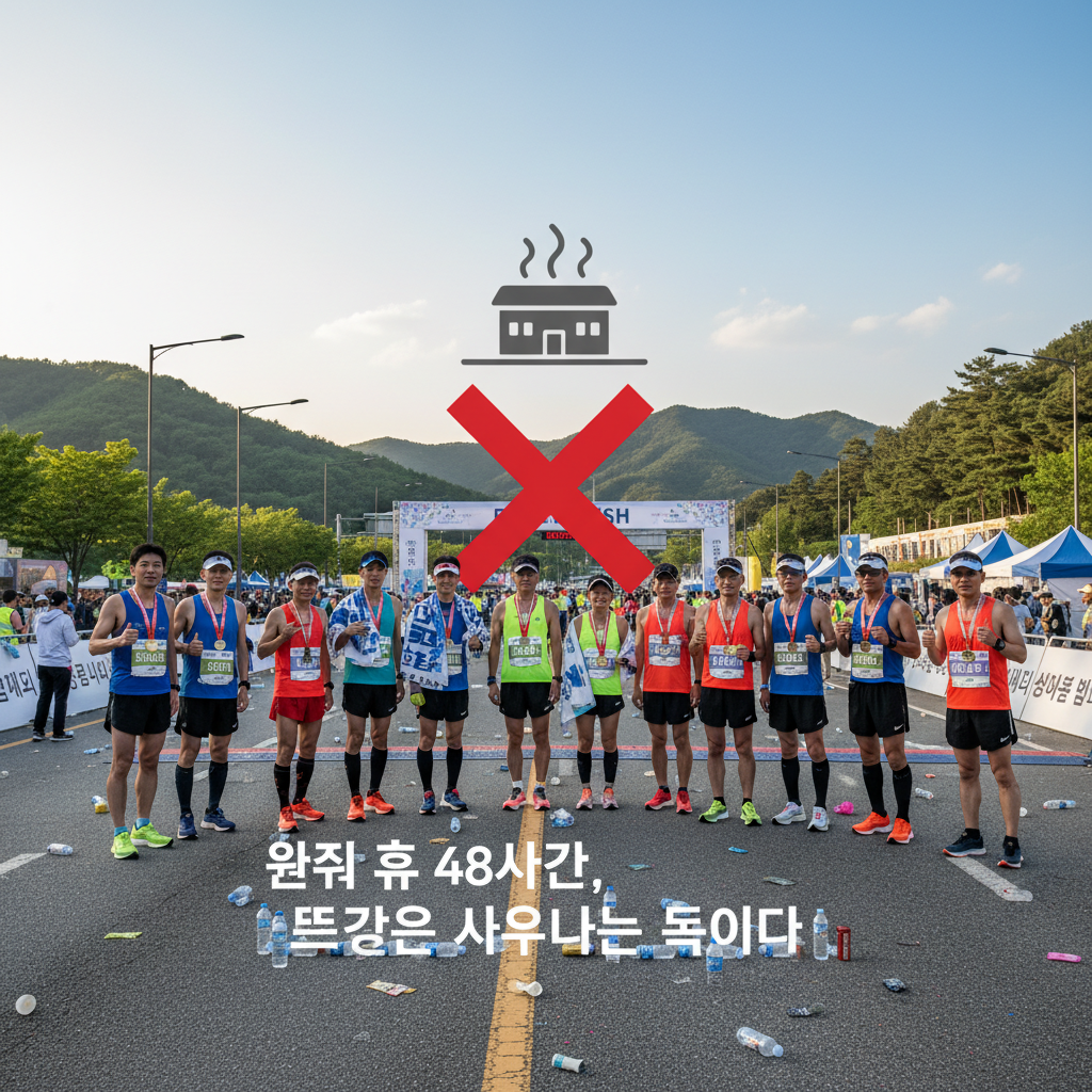 2026년 5월 마라톤 대회 직후 1주일 회복 스케줄 - 근육통 제거와 부상 방지 골든타임