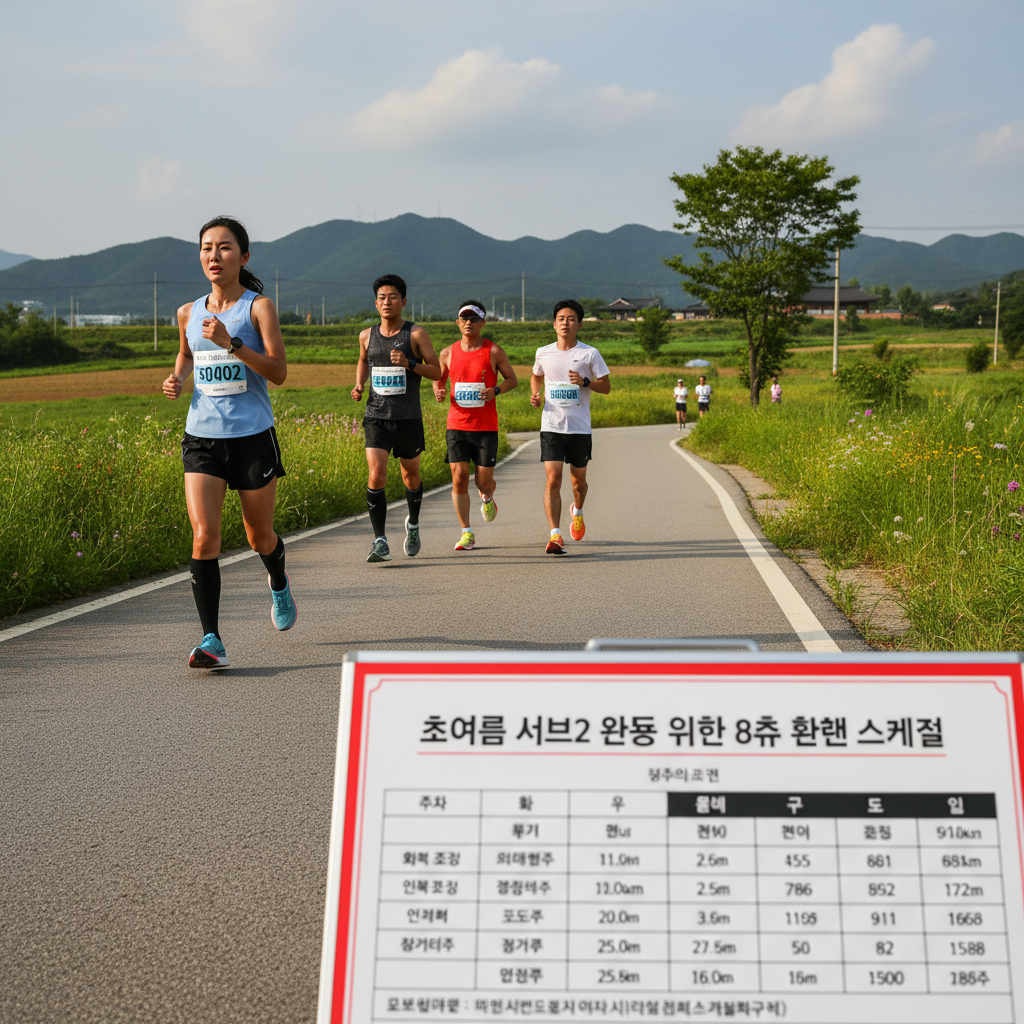 2026년 6월 하프마라톤 서브2 도전 - 무더위 이기는 8주 훈련과 페이스 전략