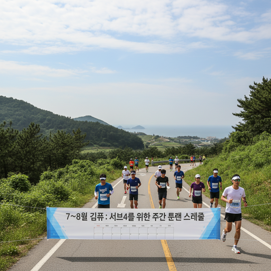 2026 가을 마라톤 서브4 도전! 7~8월 혹서기 페이스 조절과 12주 훈련 스케줄