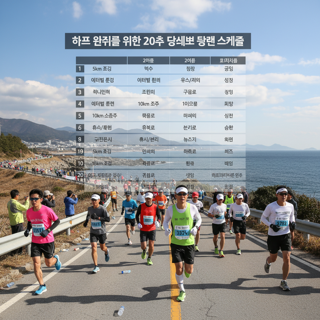 2026 가을 첫 하프 마라톤 완주 - 10K 러너를 위한 6월부터 시작하는 20주 빌드업 가이드
