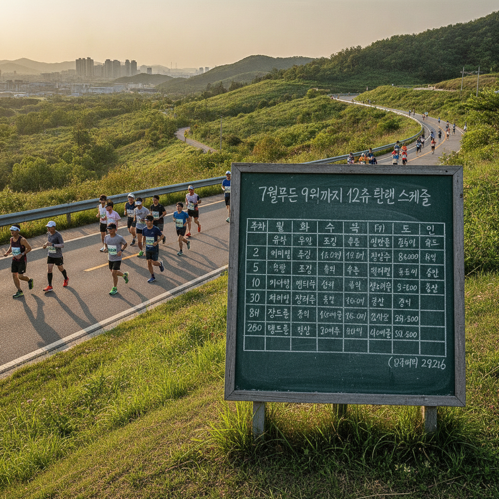 2026년 10월 첫 하프마라톤 완주 - 7월부터 시작하는 입문자용 12주 훈련 로드맵